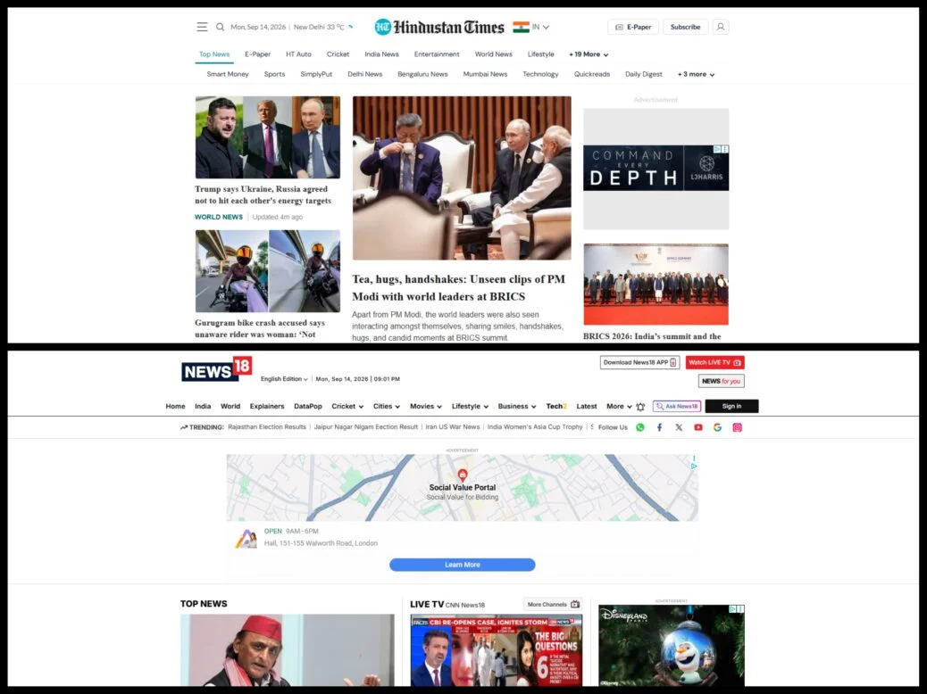 Top 50 English-language news sites in the world: India sites see biggest traffic drops in August