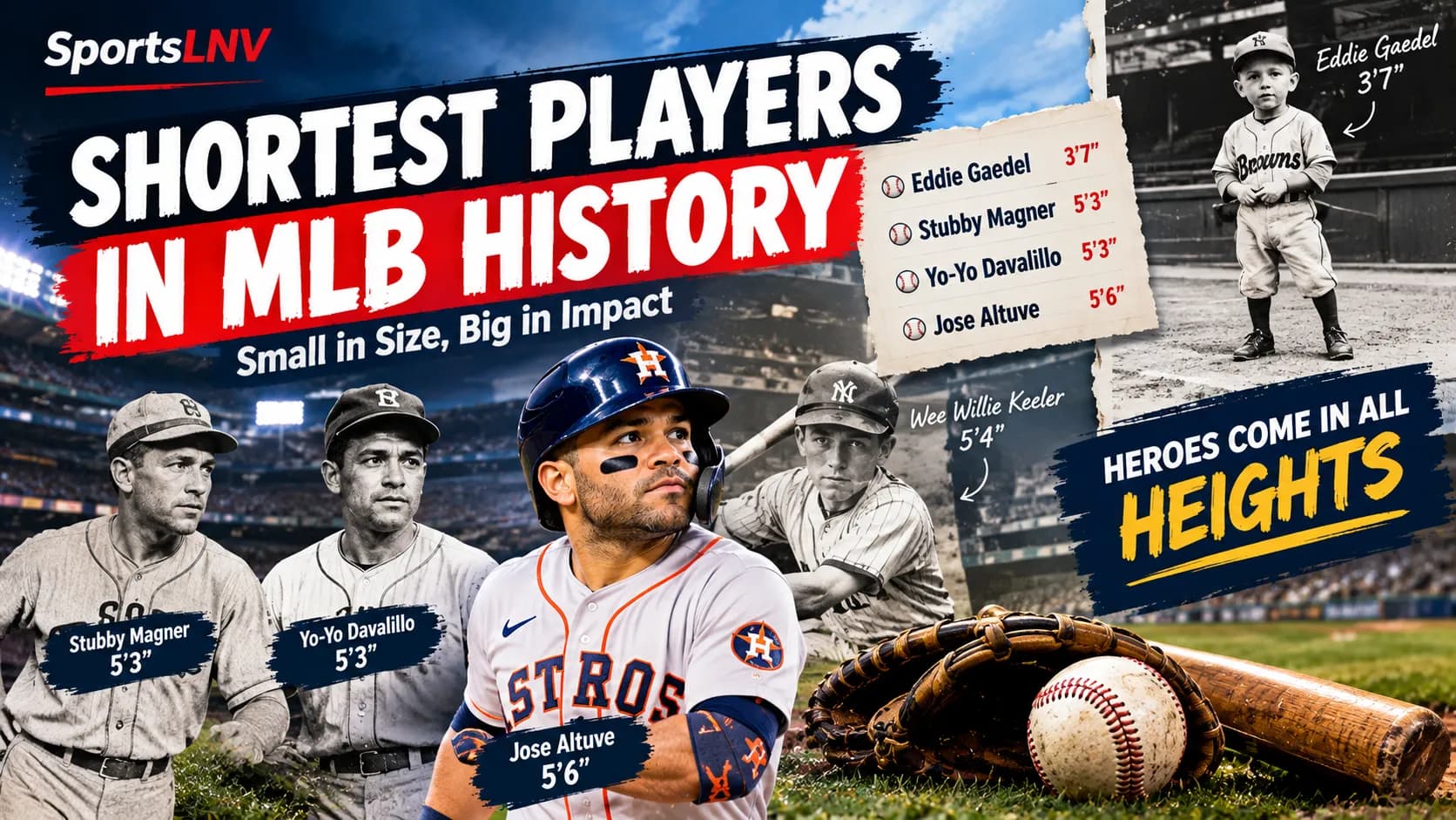 Shortest Players in MLB History: From Gaedel to Altuve