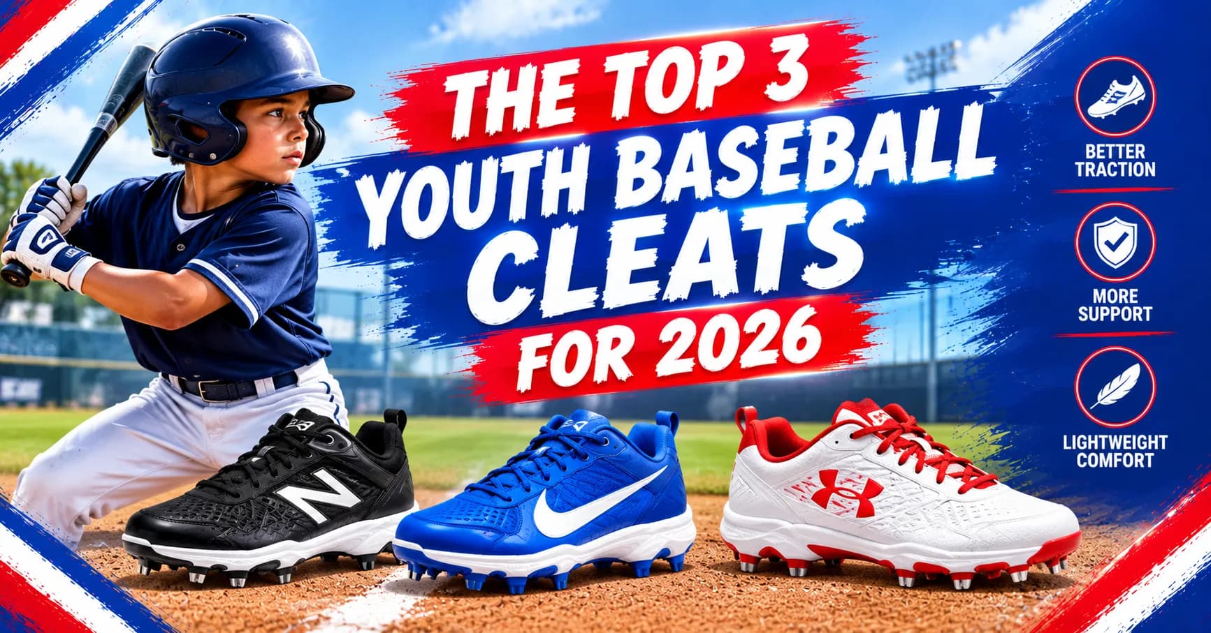 The Top 3 Youth Baseball Cleats for 2026